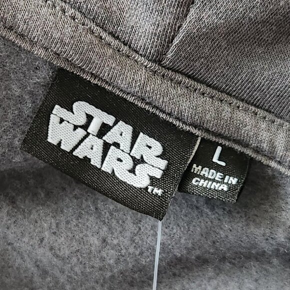 Disney Star Wars Zipper Up Hoodie, NWT, Men's Large, Logo front graphic on back - Picture 9 of 12